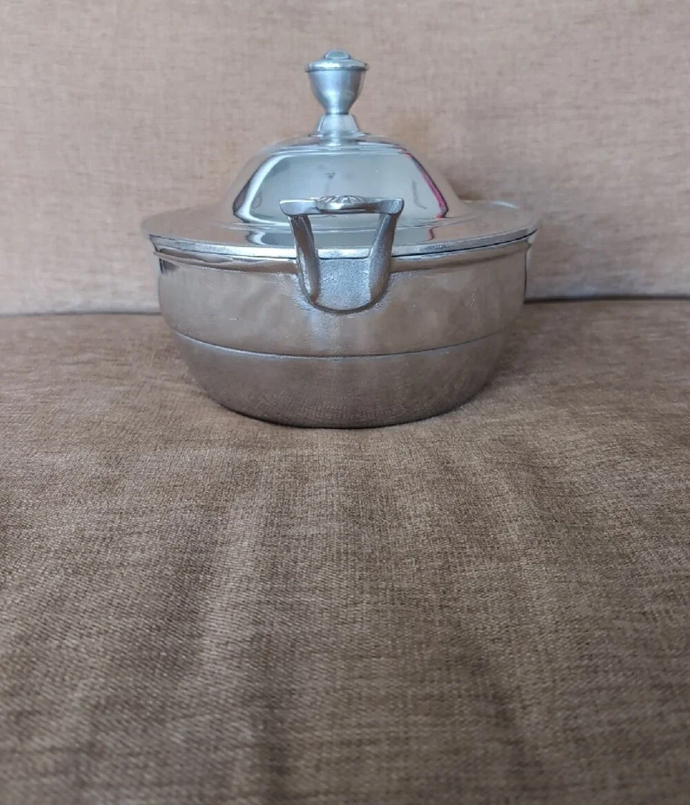 Wilton Silver Armentale Covered Serving Dish with Handles And Spoon